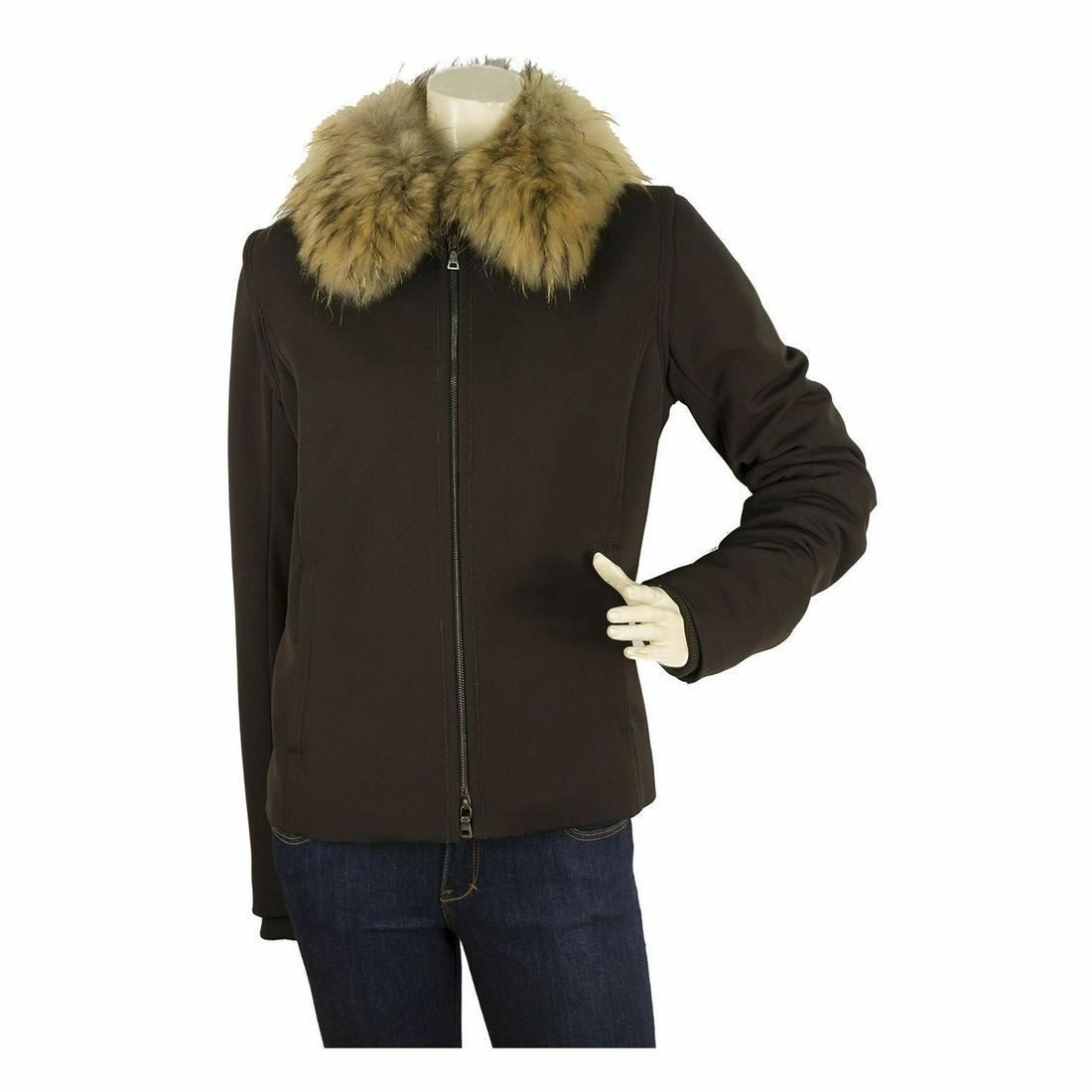 Prada Sport Brown Fox Fur Collar Jacket Zipper Closure: Prada Sport Brown Fox Fur Collar Jacket Zipper Closure Top - Size 44 Prada Sport Brown Fox Fur Collar Jacket Zipper Closure Top - Size 44 Comfortable, very easy to wear this brown jacket by Prada migh
