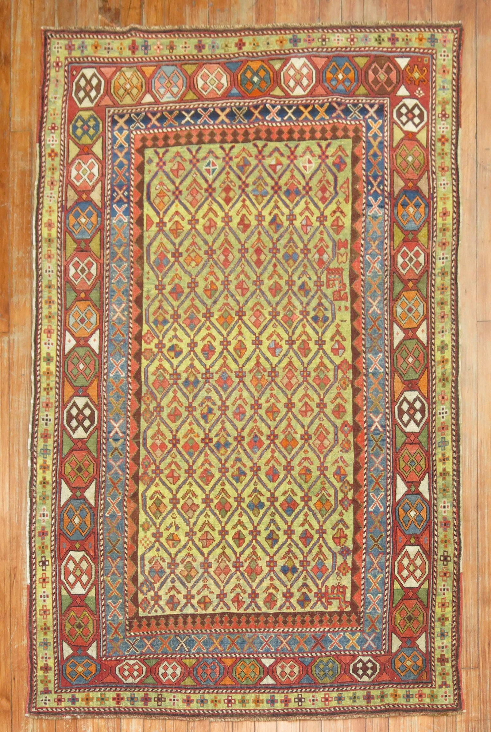 Lime Green Caucasian rug (1 of 6)
