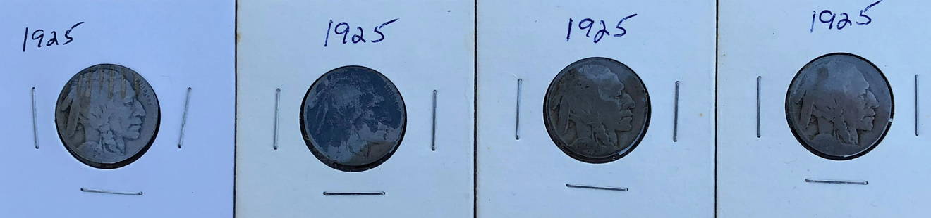 6 Buffalo Nickels: 6 Buffalo Nickels: (5) 1925 & (1) 1925-S Shipping:Domestic: Flat-rate of $10.00 to anywhere within the contiguous U.S.International: Foreign shipping rates are determined by destination.Combined