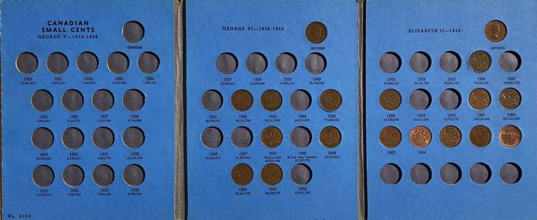 4-Coin Book Starter Sets: 4-Coin Book Starter Sets. All different dates, no doubles: 1 partially filled book each: 18 Canadian Pennies; 37 Early Lincoln Pennies; 44 Jefferson Nickels; 46 Mercury Dimes. See photos for a close