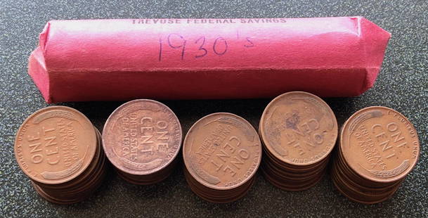 100 Lincolns - 1930’s: 100 Lincolns - 1930’s: Various Dates & Mint Marks Shipping: Domestic: Flat-rate of $10.00 to anywhere within the contiguous U.S. International: Foreign shipping rates are determined by destination.