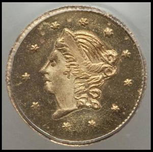 1859 Rd Liberty Half Dollar G50C CA Gold / BG-1002 PCGS