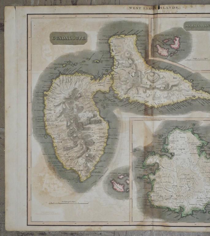 West Indies Islands. Guadaloupe. | Mariegalante &C. |: Title/Content of Map: West Indies Islands. Guadaloupe. | Mariegalante &C. | Antigua. Date: 1817 Cartographer: THOMSON, JOHN & CO. Publisher: JOHN THOMSON, JUNR. & CO. Size: 19.75Height - 23.5Width No.