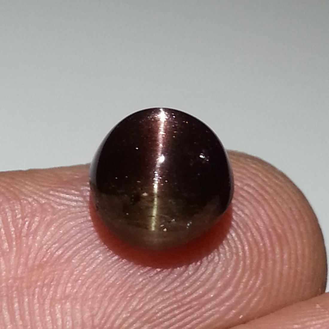 4.06 ct Natural Scapolite Cat's Eye: No Reserve! Title: 4.06 ct Natural Scapolite Cat's Eye Color/Clarity: Opaque Gemstones: Loosegemstone Carat Weights: $4 Size/Dimensions: 9.10 x 9.10 x 7.90 Additional Information: Round - Africa Shipp