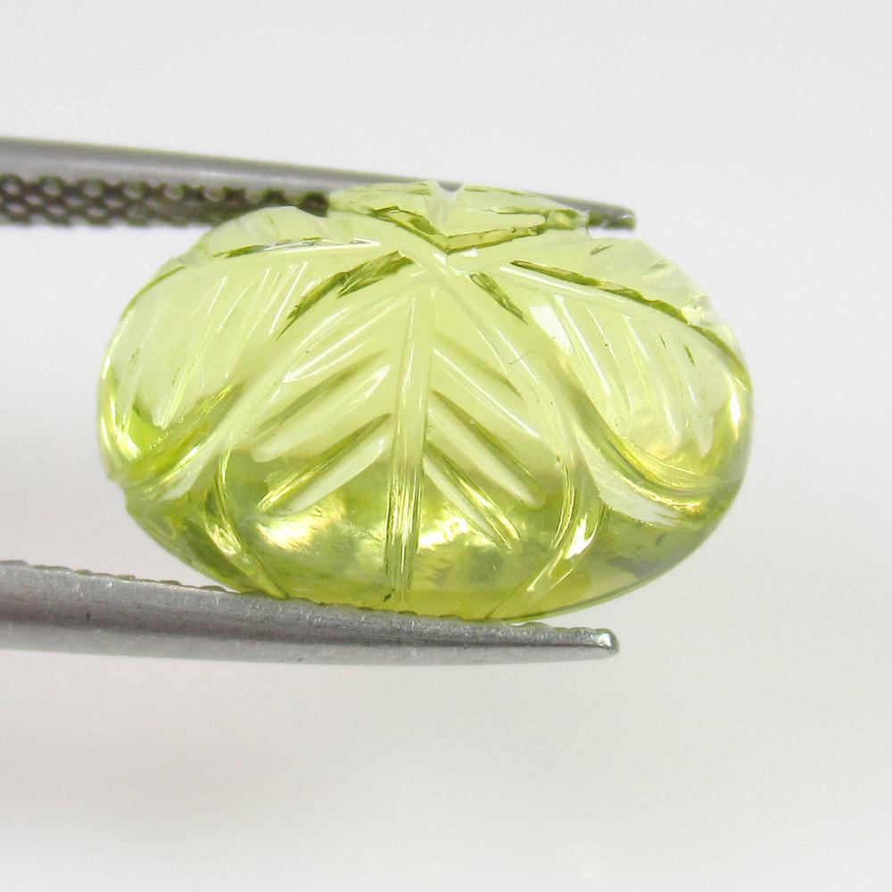 5.46 Ct Genuine Lemon Quartz 13.5X9 mm Oval Carving: No Reserve! Title: 5.46 Ct Genuine Lemon Quartz 13.5X9 mm Oval Carving Stone Clarity: Transparent Loose Gemstone: Natuarl Lemon Quartz Carat Weights: 5.46 Size/Dimensions: 13.50 x 9.10 x 6.60 mm Top Q