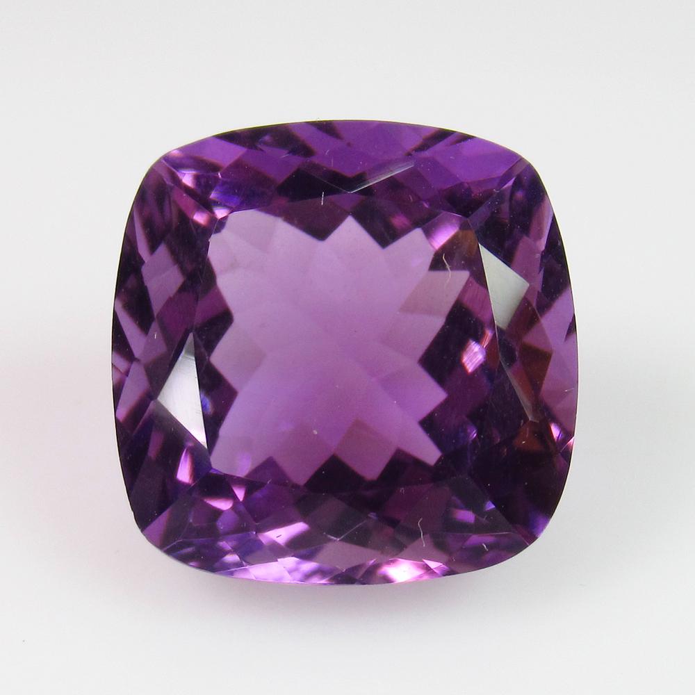 11.46 Ct Genuine Purple Amethyst Square Cushion Cut (1 of 2)