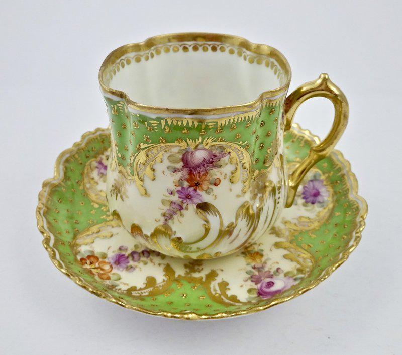 Antique Lamm Dresden Tea Cup & Saucer (1 of 5)