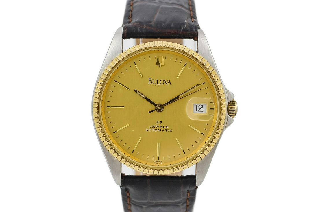 Vintage Bulova 25 Jewels Automatic Stainless Steel: Title: Vintage Bulova 25 Jewels Automatic Stainless Steel Gents Watch Brand: Bulova Date: 1980s Model: 1D15M Movement: Bulova 25 jewels automatic movement Functions: Time and date Case Metal: Stainles