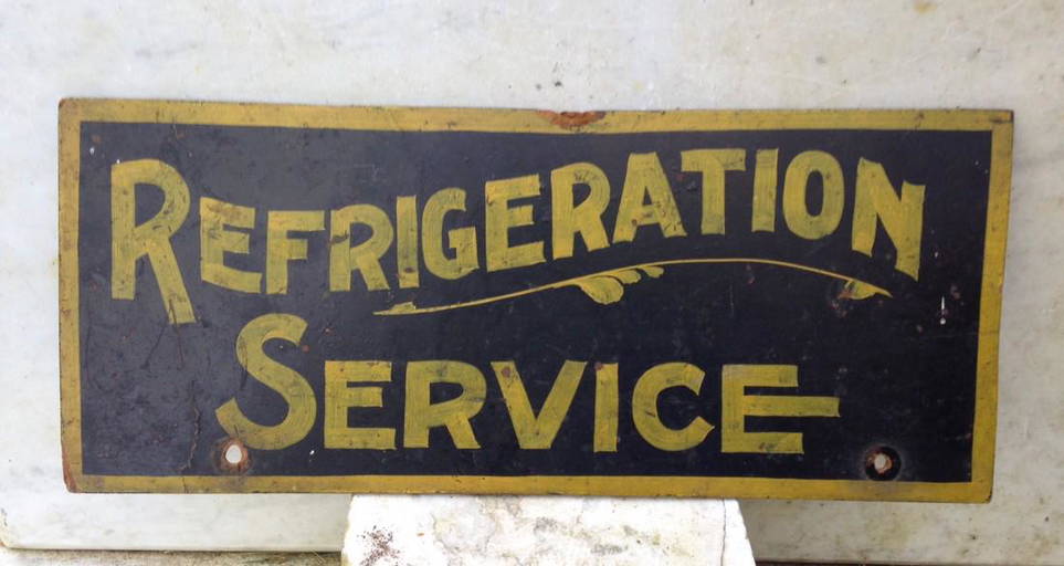 Early 20thc Refrigerator Trade Sign