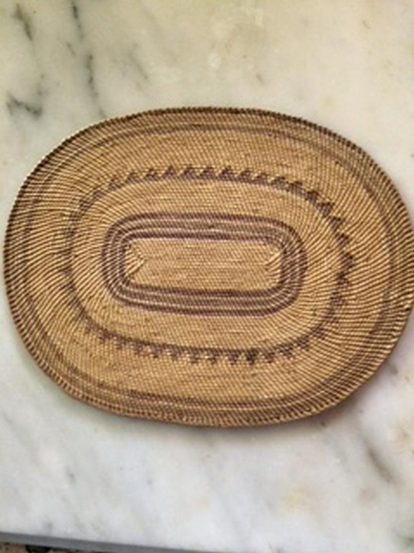 Early Pacific Northwest Coast Woven Native Mat (1 of 3)