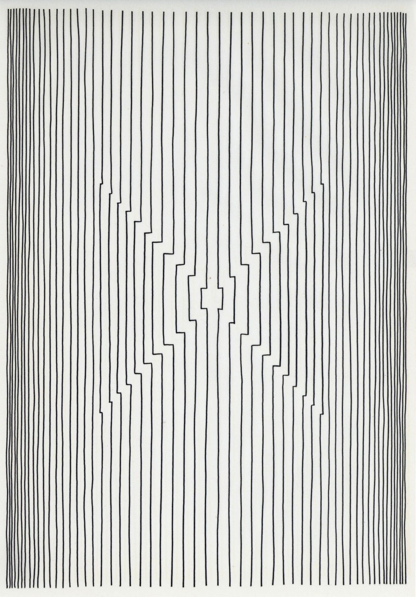 Victor Vasarely line etching Naissances 1963 (1 of 1)