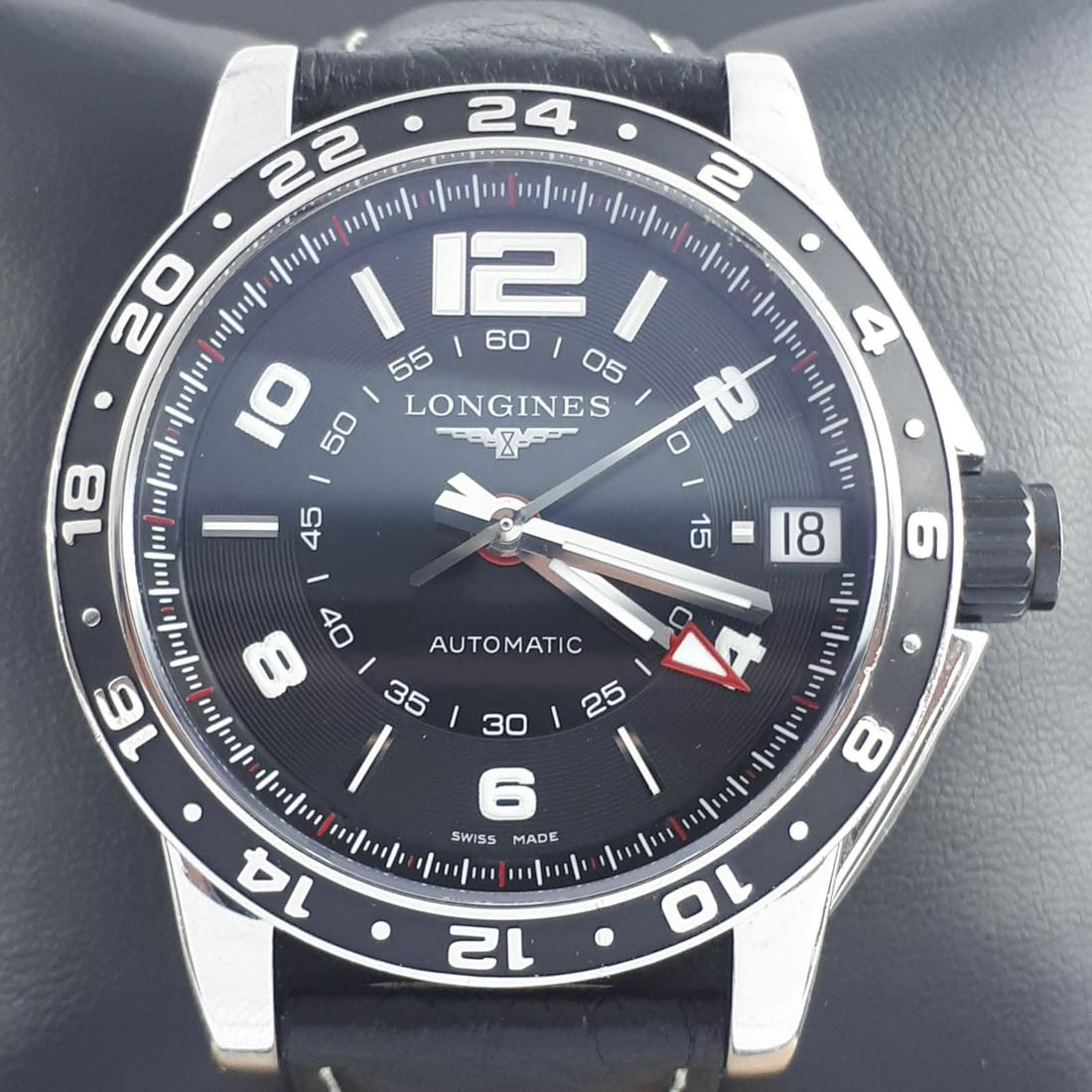 Longines - Admiral GMT - L3.668 - Men: Brand : Longines Model : Admiral GMT Reference Number : L3.668 Gender : Men Period : 2000-2010 Movement : Automatic Case material : Steel Extras : Universal Watch Box Type : Analogue wristwatch Case S
