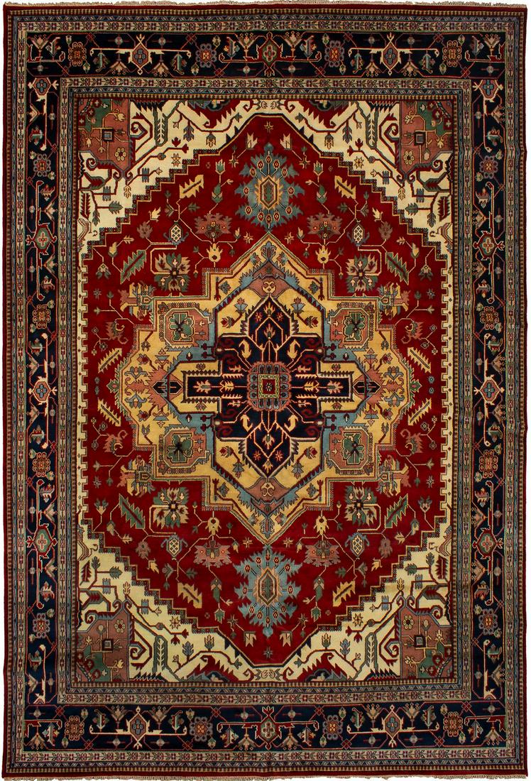 Hand-knotted Serapi Heritage Red Wool Rug 12'2" x (1 of 4)