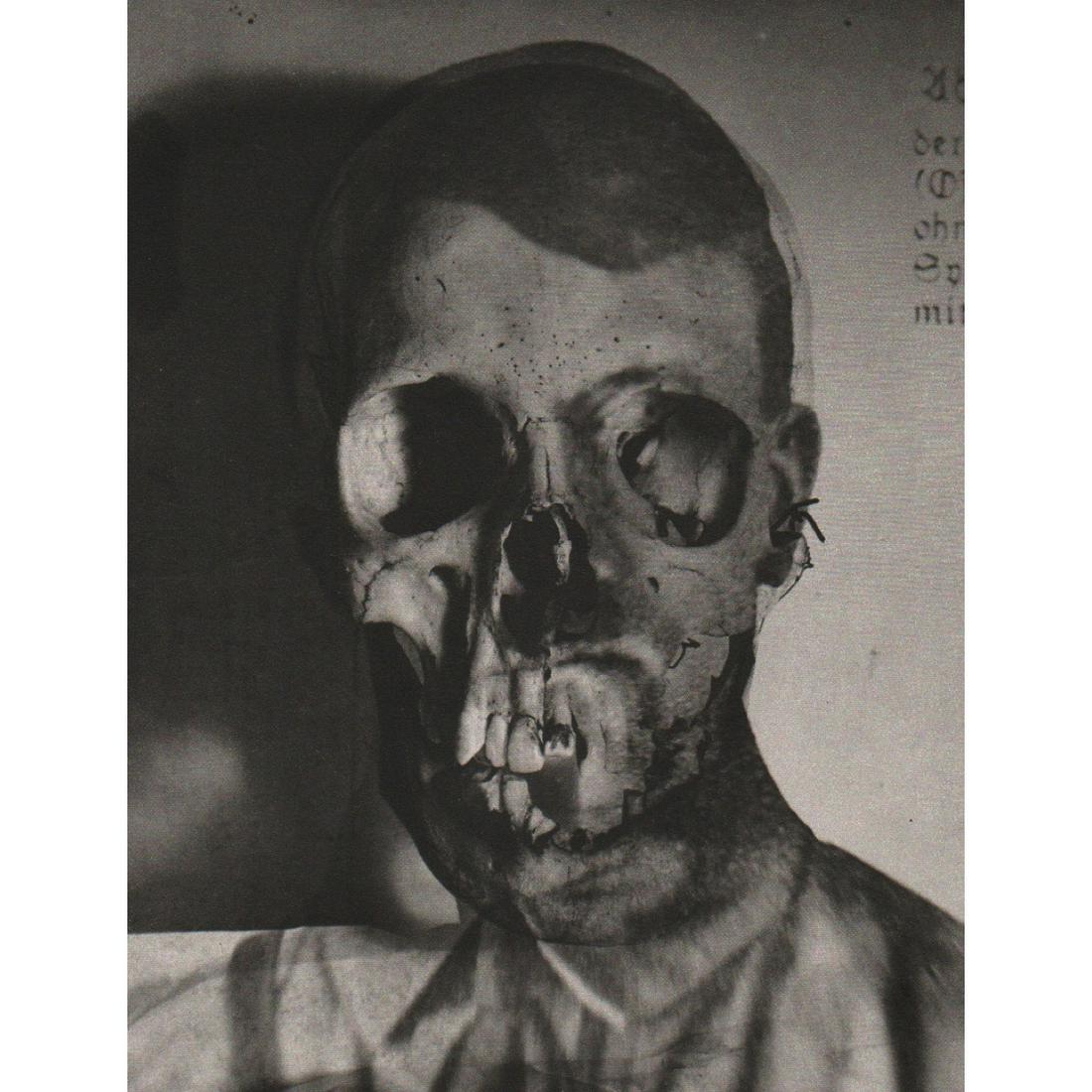 ERWIN BLUMENFELD - Skull superimposed over Hitler: Artist: ERWIN BLUMENFELD Print Title: Skull superimposed over Hitler, 1932 This image was printed on a leaflet and millions of copies were dropped over Germany by the American 8th Air Force Limited Ed