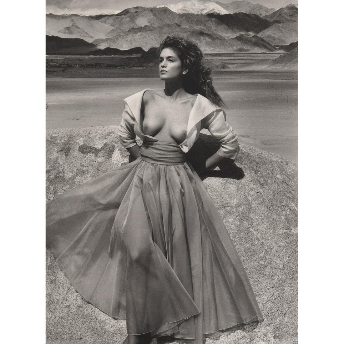 PATRICK DEMARCHELIER - Cindy Crawford, India 1989: Artist: PATRICK DEMARCHELIER Print Title: Cindy Crawford, India 1989 Medium: Photo-Lithograph Printing Date: 1990s Printed in the USA Image Size approx: 12 X 9 inches Patrick Demarchelier ( b. 1943 )