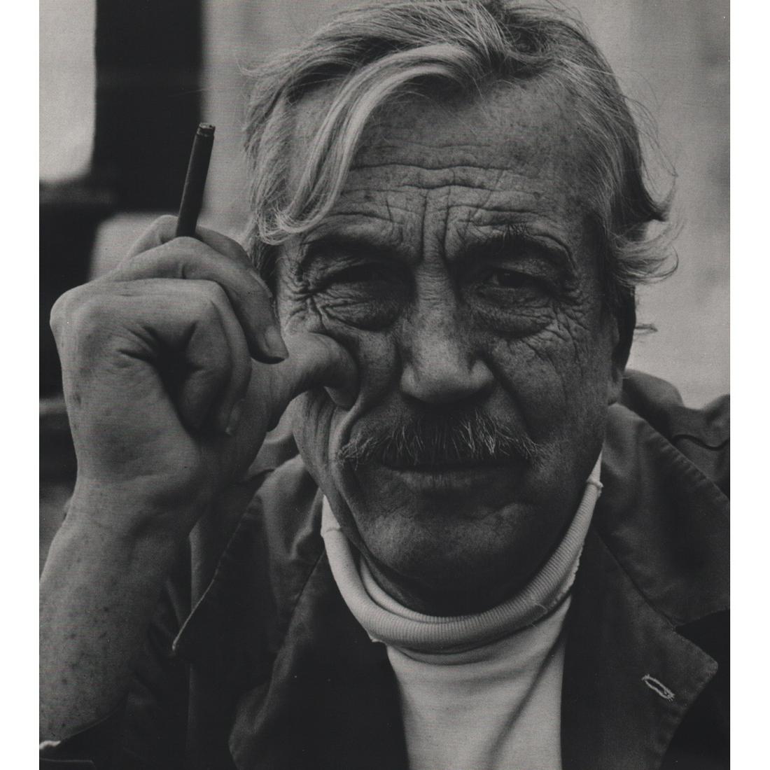 PHILIPPE HALSMAN - John Huston: Artist: PHILIPPE HALSMAN Print Title: John Huston Medium: Sheet-Fed Gravure Printed in 1970's Printed in Italy Image Size approx: 11 x 10 inches Philippe Halsman (1906-1979) was an American portrait p