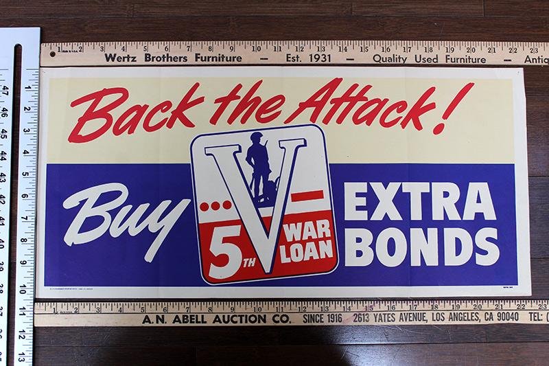 Back The Attack (1943) 11" X 21" US World War II (1 of 1)