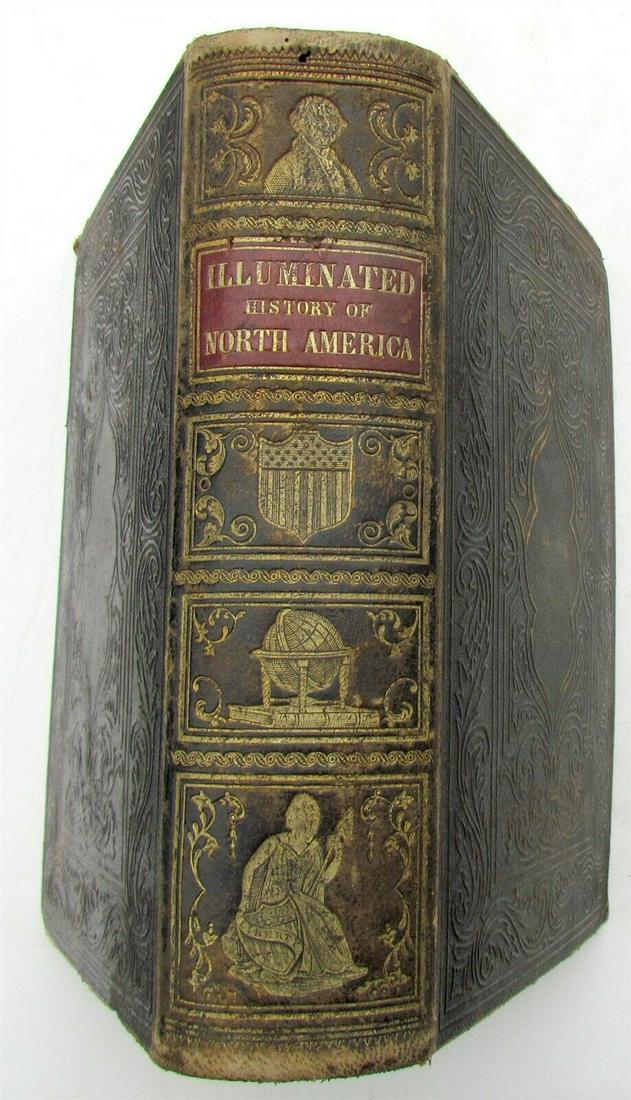 1860 ILLUMINATED HISTORY of NORTH AMERICA by J. FROST (1 of 12)