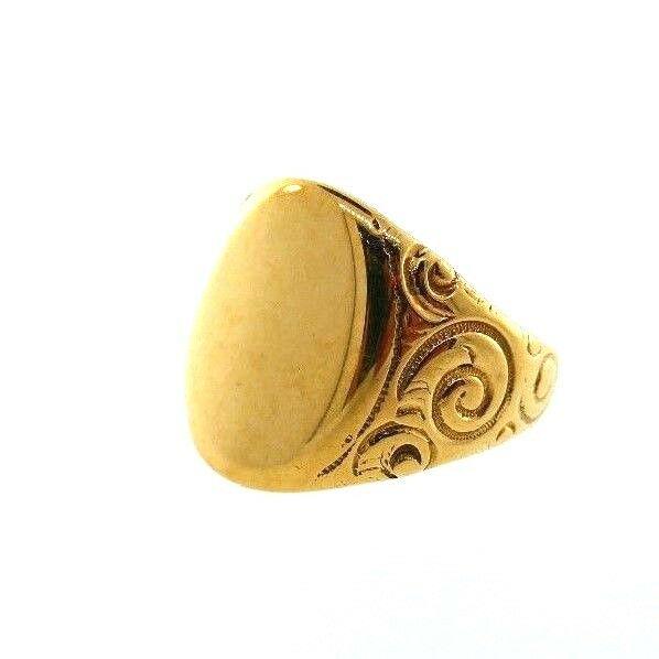VICTORIAN 14k Yellow Gold Signet Ring Circa 1900s (1 of 6)
