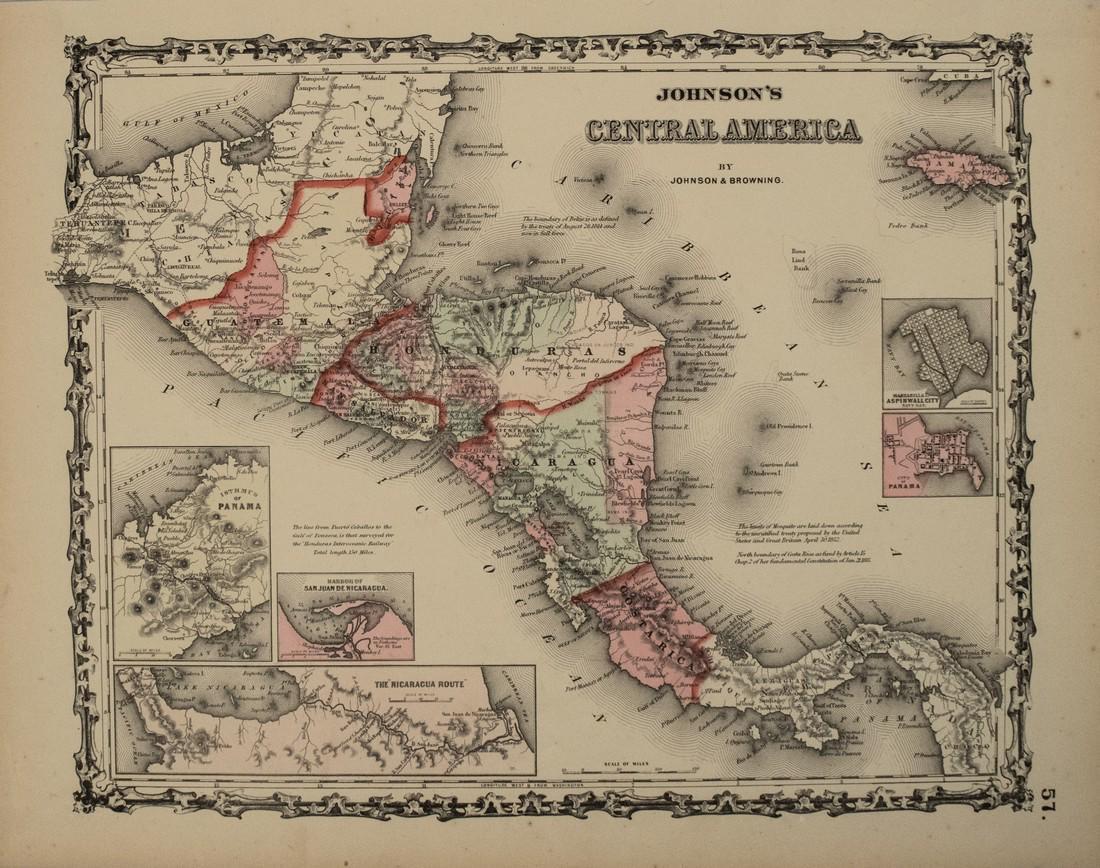 1862 Johnson Map of Central America -- Johnson's (1 of 1)