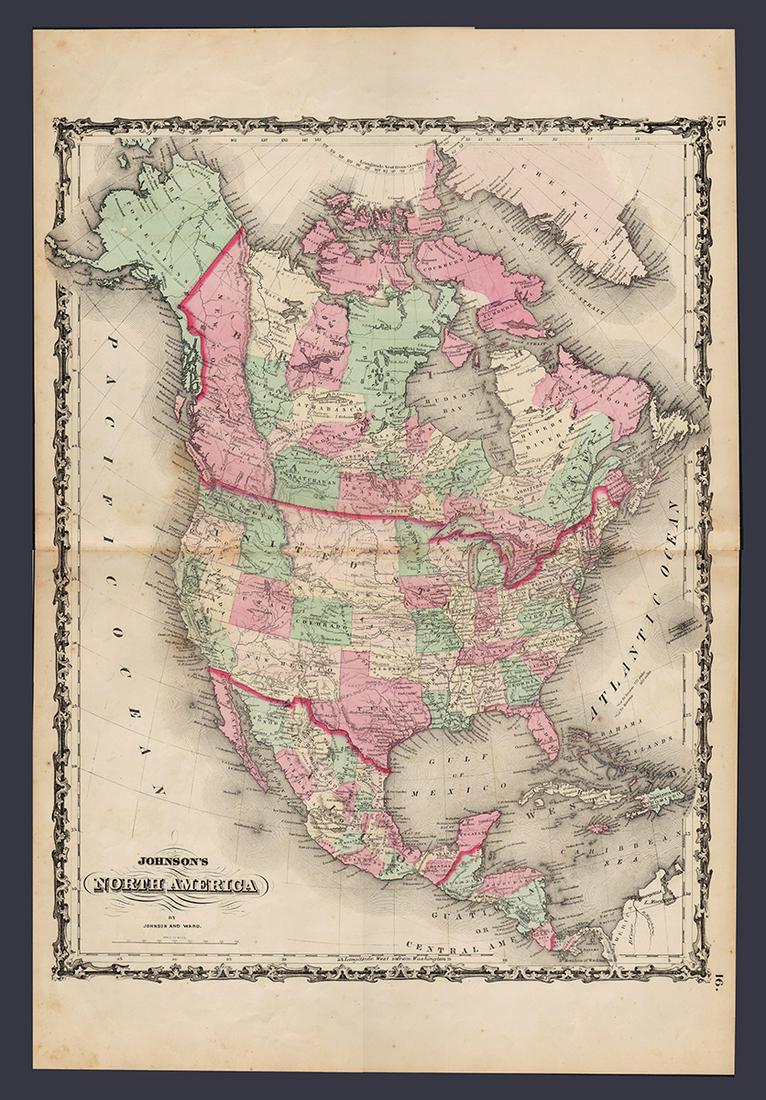 Johnson’s North America, Johnson & Ward, 1862 (1 of 4)