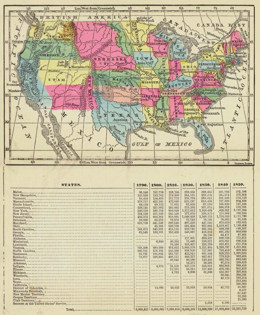 Untitled. [United States]: Title: Untitled. [United States] Date: 1860 Cartographer: BOYNTON, GEORGE W. Publisher: BUTLER Size: 4.3Height - 6.75Width Provenance: From Samuel G. Goodrich's Pictorial history of the United States.