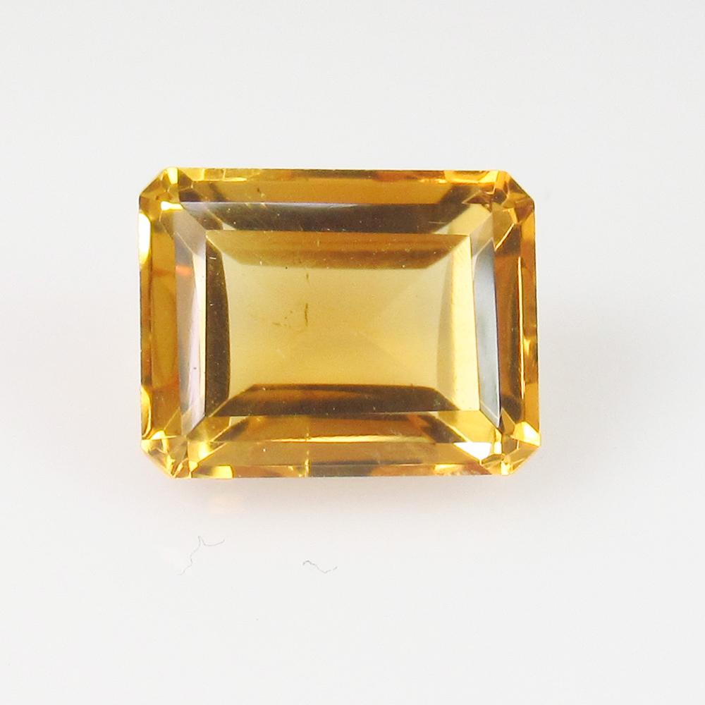 2.46 Ctw Natural Whisky Yellow Citrine Emerald Cut (1 of 2)