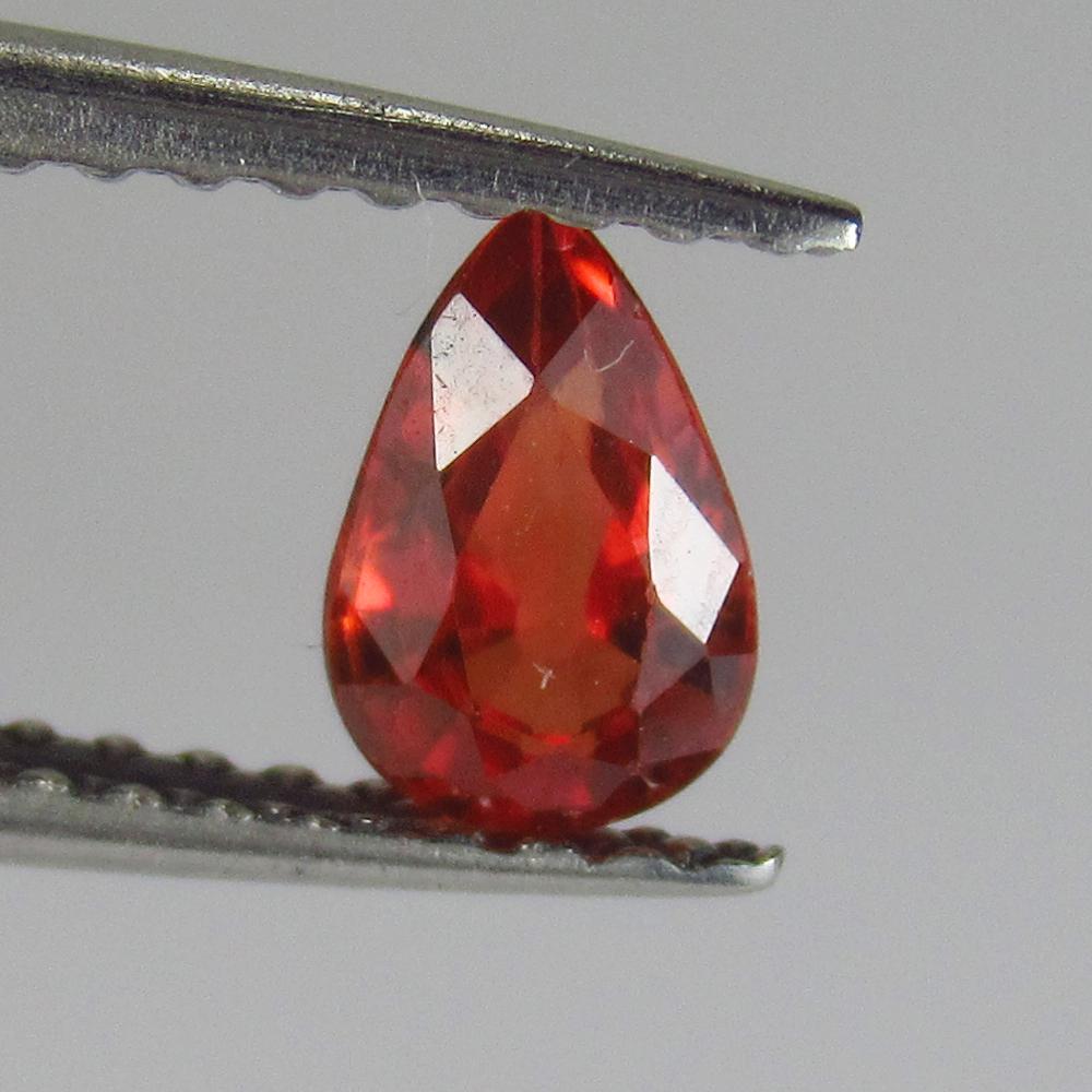 0.57 Ctw Natural Orange Sapphire 6X4 mm Pear Cut (1 of 2)