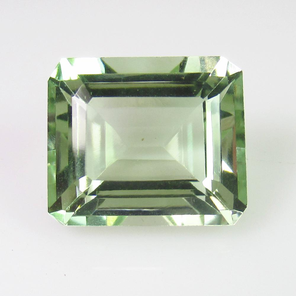 5.83 Ctw Natural Green Amethyst 12X10 mm Emerald Cut (1 of 2)