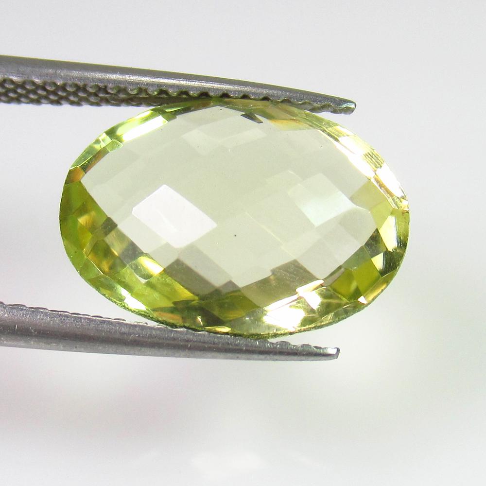 5.17 Ct Genuine Lemon Quartz Oval Checkerboard Cut: No Reserve! Title: 5.17 Ct Genuine Lemon Quartz Oval Checkerboard Cut Stone Clarity: VVS Loose Gemstone: Natuarl Lemon Quartz Carat Weights: 5.17 Size/Dimensions: 14.10 x 10.30 x 5.90 mm Top Quality L