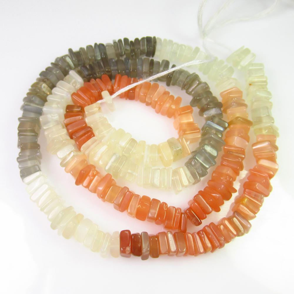 88.64 Ct Genuine 262 Drilled Moonstone Square Beads (1 of 2)