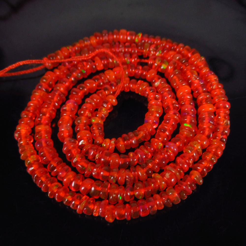 19.42 Ct Genuine 286 Drilled Round Orange Fire Opal (1 of 2)