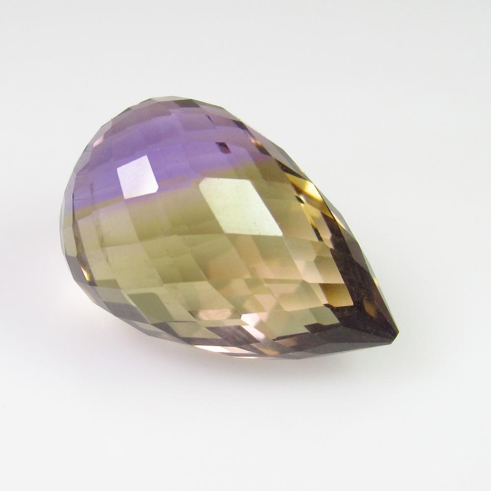 15.39 Ct Genuine Ametrine 18X12 mm Pear Briolette Drop (1 of 2)