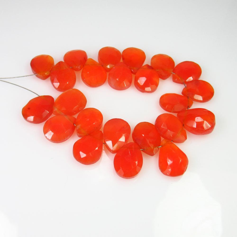 35.24 Ct Genuine 16 Orange Carnelian Drilled Pear Beads: No Reserve! Title: 35.24 Ct Genuine 16 Orange Carnelian Drilled Pear Beads Stone Clarity: Transparent Loose Gemstone: Natural Carnelian Beads Carat Weights: 35.24 Size/Dimensions: 9.9x7.8 - 10.5x8.1 m