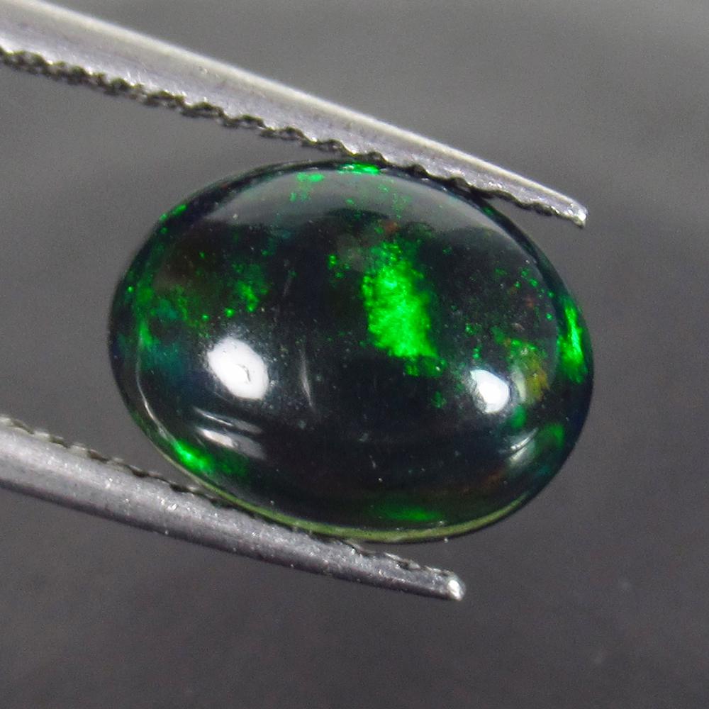 1.50 Ct Genuine Ethiopian Fire Black Opal Oval Cab (1 of 2)