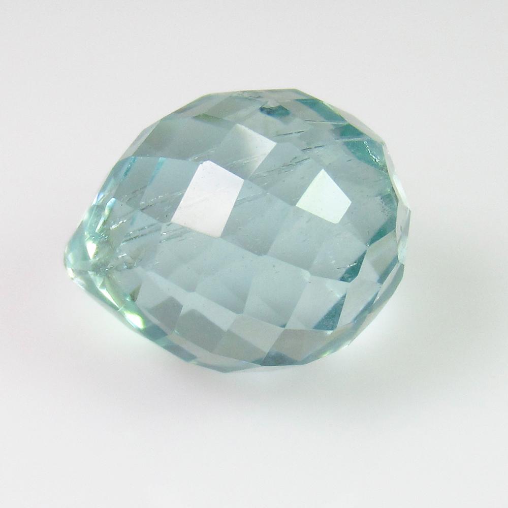 10.00 Ct Genuine Blue Aquamarine Pear Briolette Drop (1 of 2)
