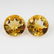 6.99 Ct Genuine Orange Yellow Citrine 10 mm Round Pair