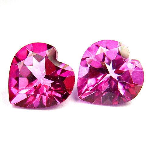 2.76 ct pink topaz pair hear (1 of 1)