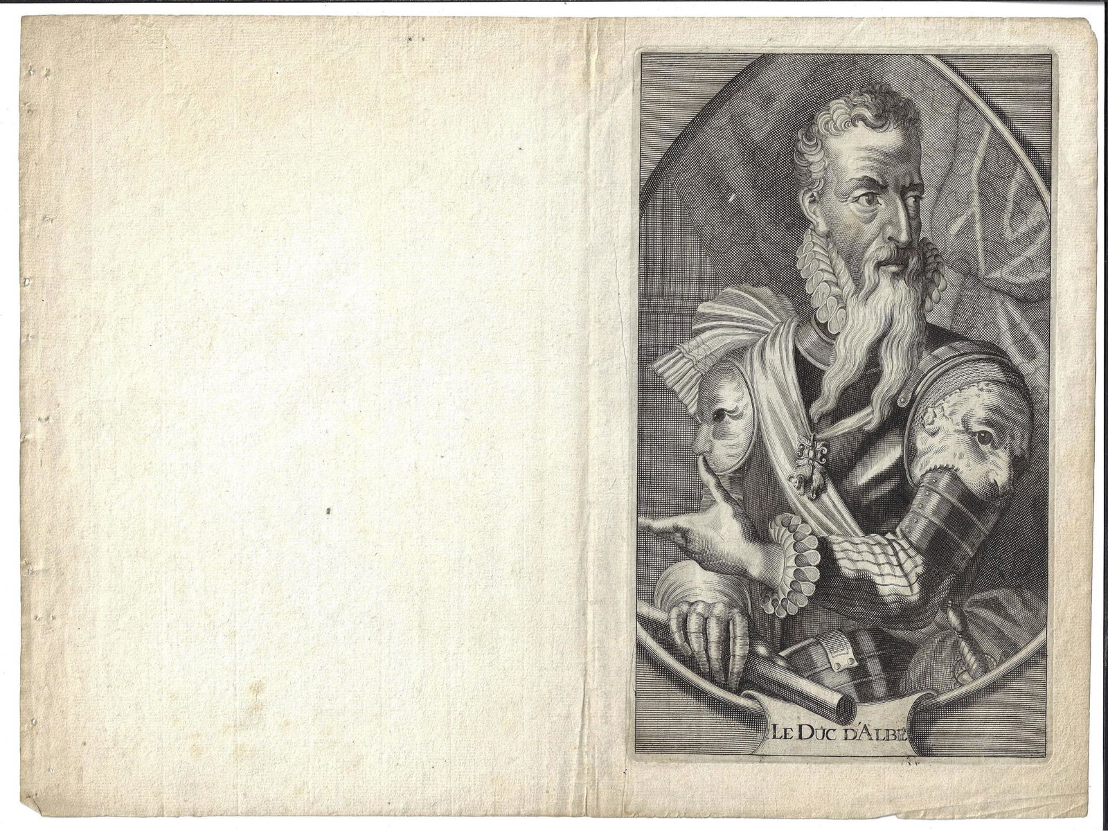 Fine 17th C Engraving Le Duc D'Albe (1 of 1)