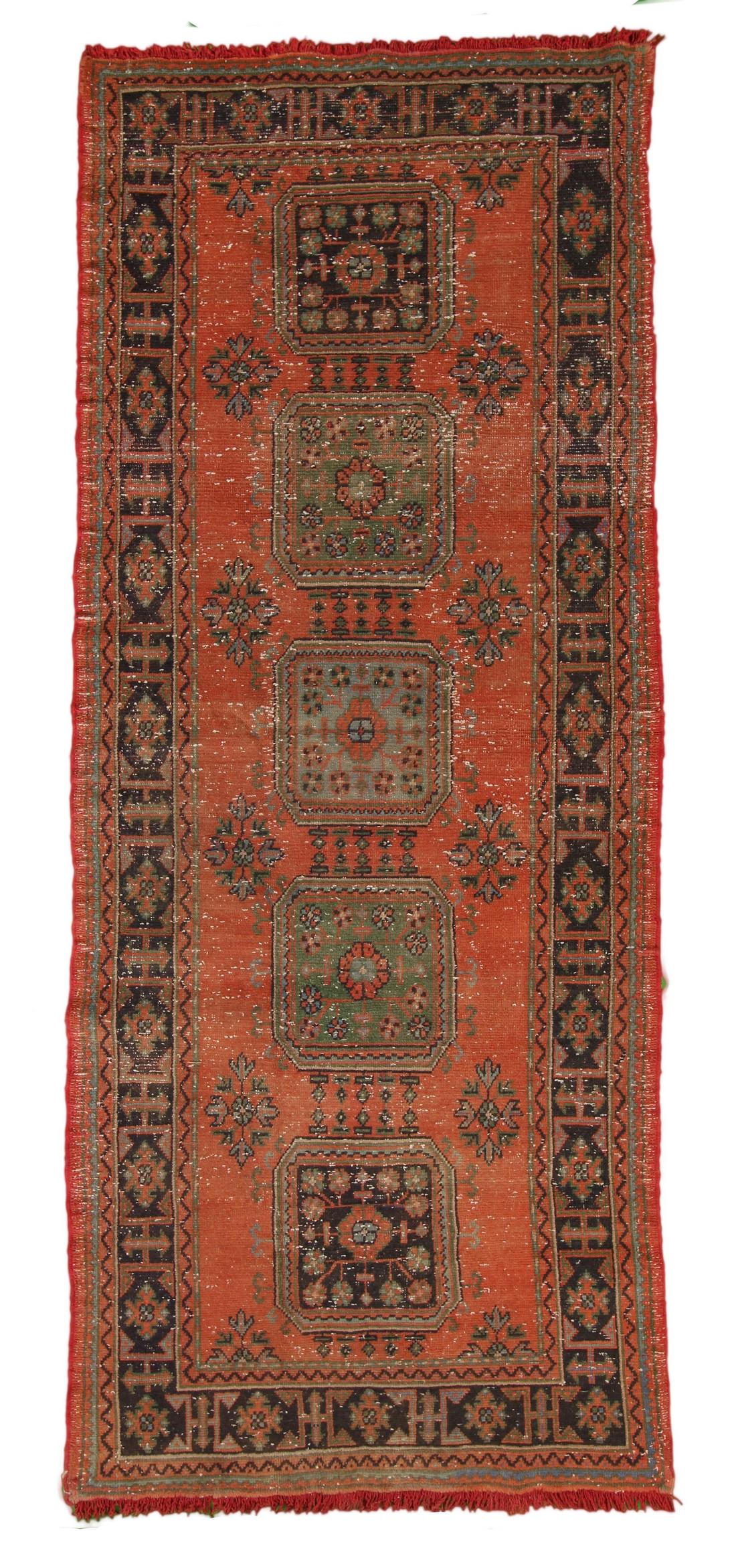 5 x 12 Vintage Turkish Handmade Runner Rug (1 of 9)