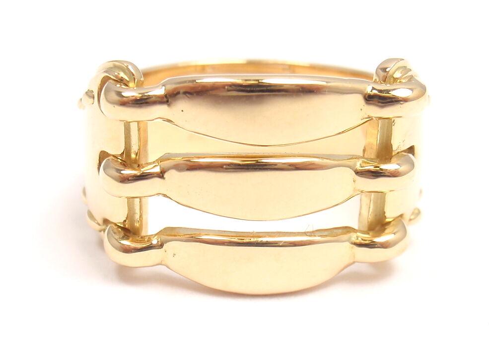 AUTHENTIC HERMES 18K YELLOW GOLD TIED AND STITCHED (1 of 8)