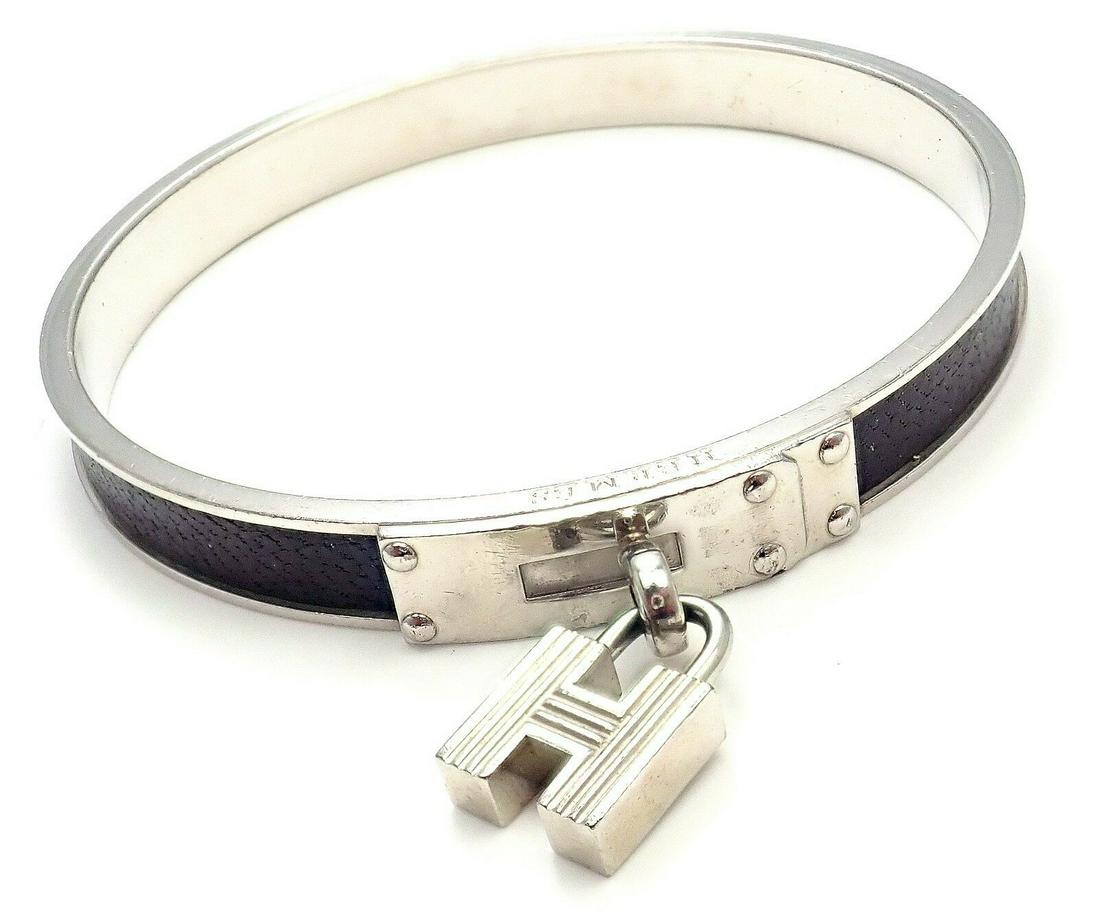 Rare! Authentic Hermes Kelly Cadena Lock Charm Black (1 of 5)