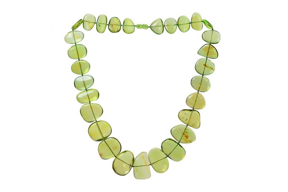 Caribbean Green Amber Necklace (1 of 1)
