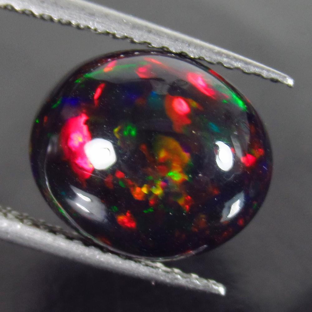 2.64 Ct Genuine Ethiopian Fire Black Opal Oval Cab (1 of 2)