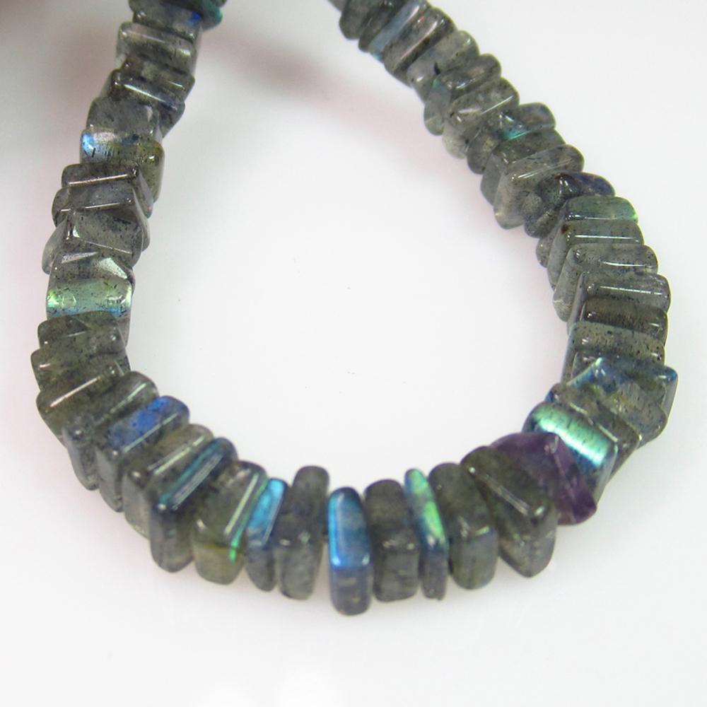 15.73 Ct Genuine 31 Labradorite Drilled Square Beads: No Reserve! Title: 15.73 Ct Genuine 31 Labradorite Drilled Square Beads Stone Clarity: Transparent Loose Gemstone: Natural Labradorite Beads Carat Weights: 15.73 Size/Dimensions: 4.7x2.30 - 5.2x2.3 mm