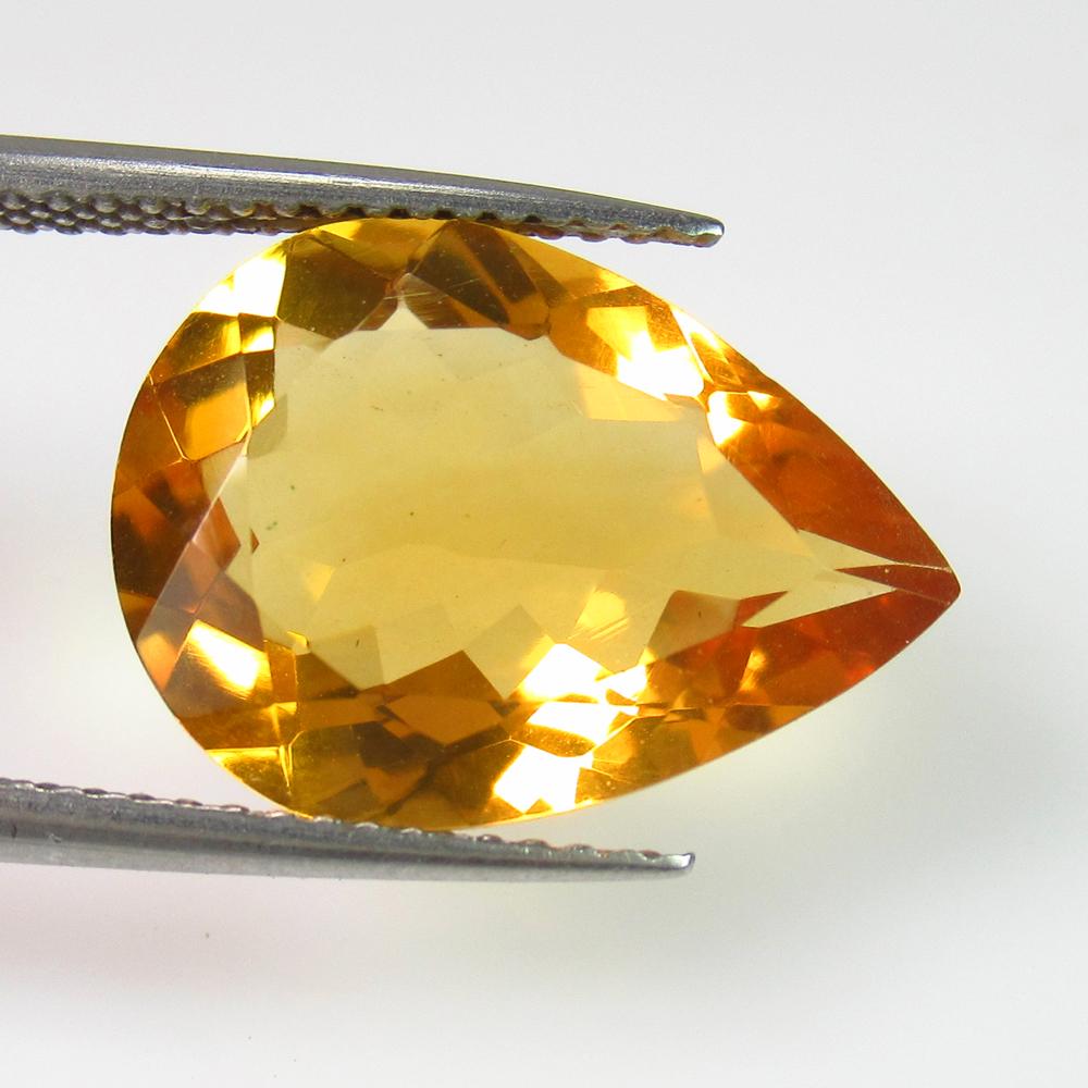 6.09 Ct Genuine Yellow Citrine Pear Cut (1 of 2)