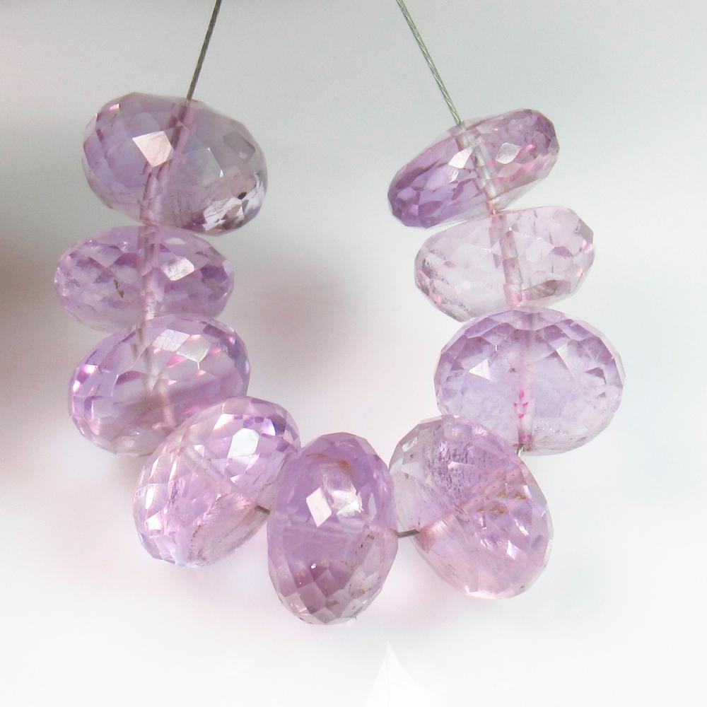 52.41 Ct Genuine 9 Green Amethyst Drilled Round Beads (1 of 2)