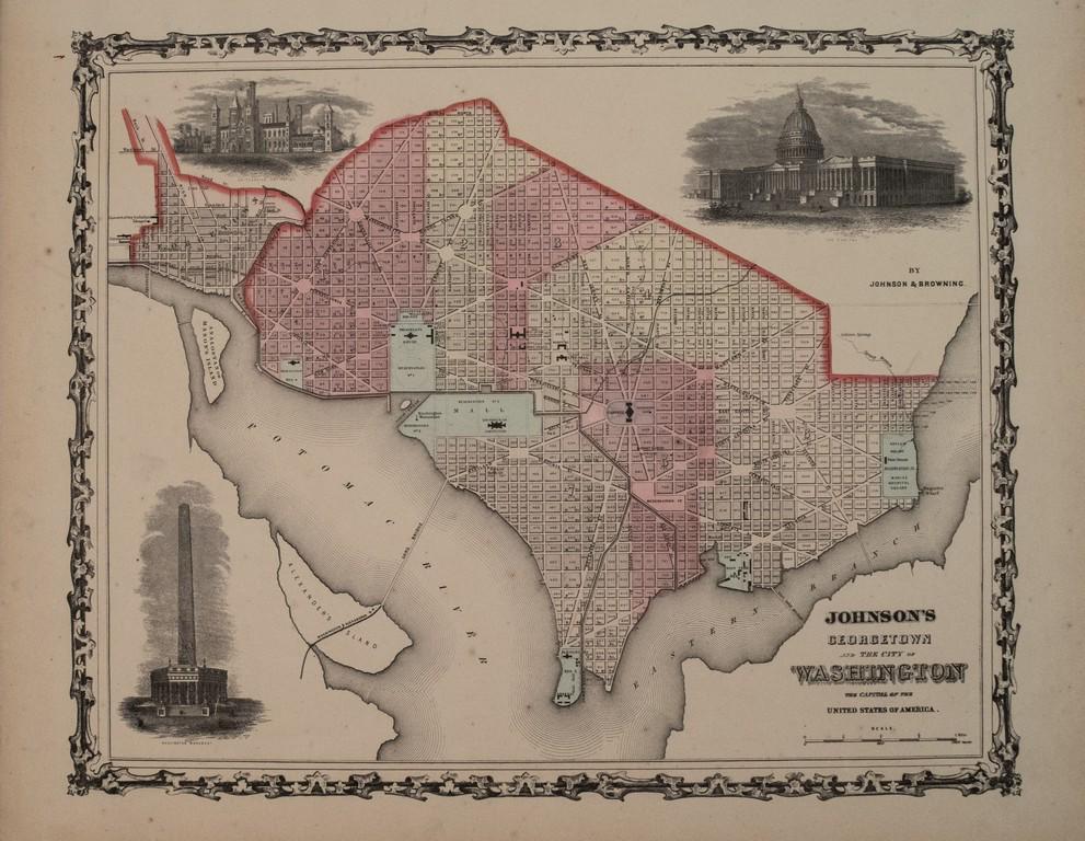 1862 Johnson Map of Washington DC -- Johnson's (1 of 1)