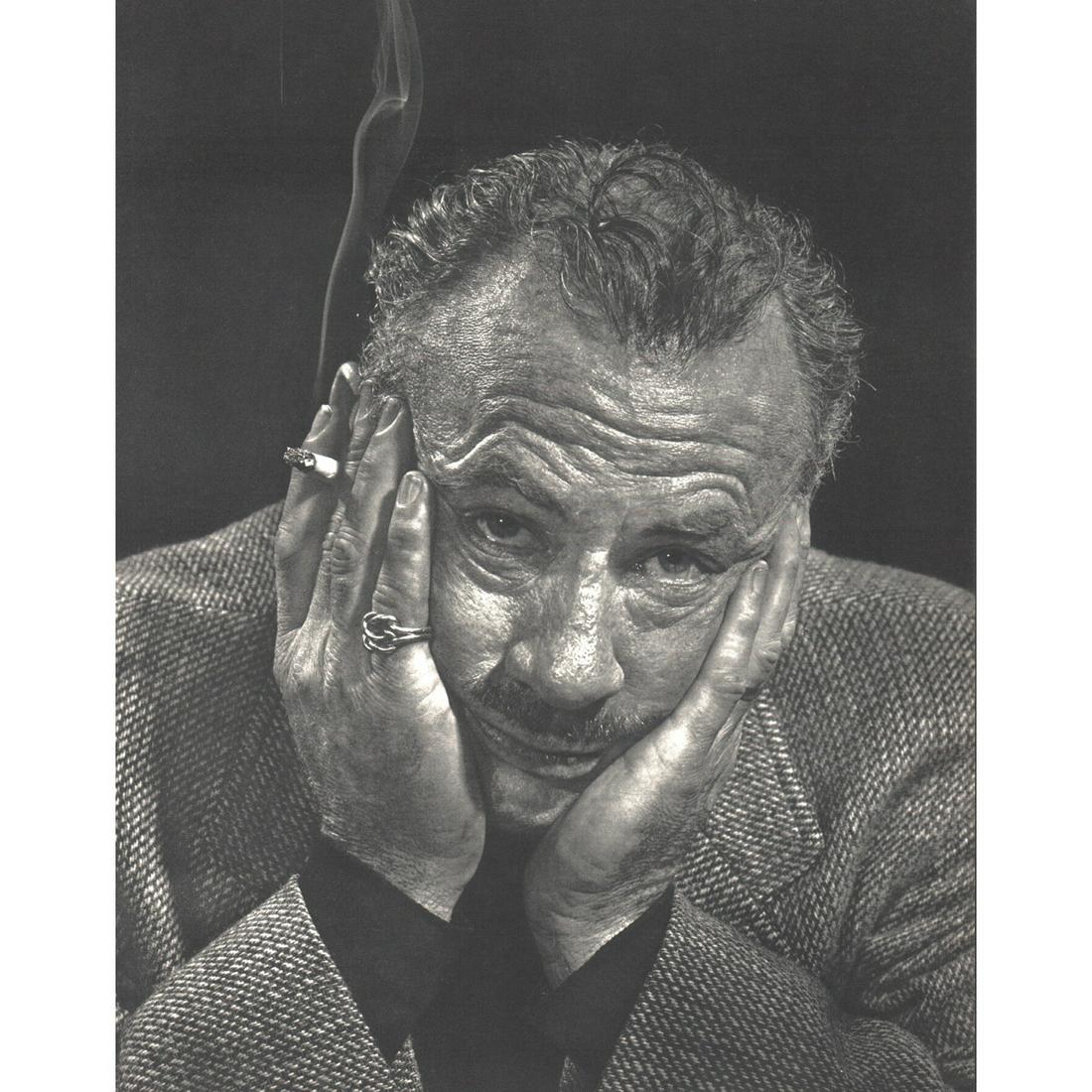 YOUSUF KARSH - John Ernst Steinbeck: Artist: YOUSUF KARSH Print Title: John Ernst Steinbeck John Ernst Steinbeck Jr. (1902-1968) was an American author. He won the 1962 Nobel Prize in Literature "for his realistic and imaginative writing