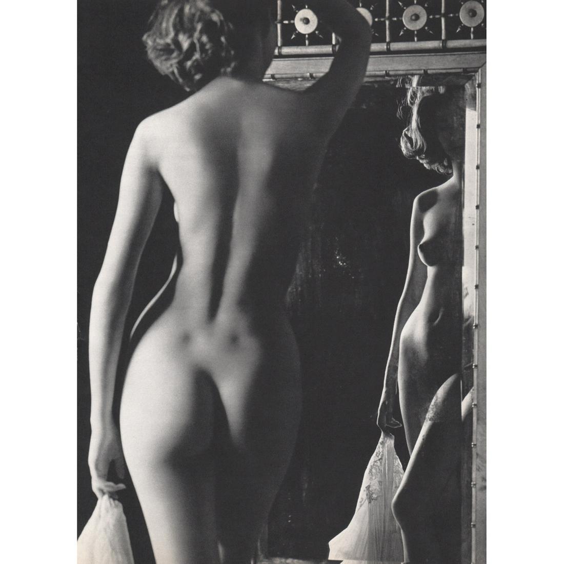 JOHN RAWLINGS - Nude - Betty Biehn: Artist: JOHN RAWLINGS Print Title: Nude - Betty Biehn Medium: Sheet-fed Gravure Printing Date: 1960's Printed in Switzerland Image Size approx: 11.25 x 9 inches John Rawlings (1912-1970) was a Conde N